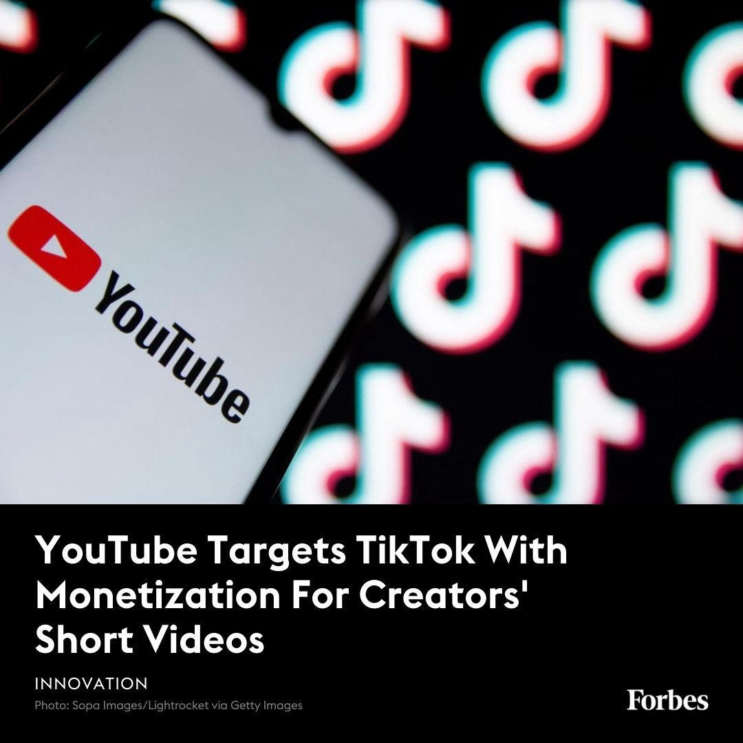 Forbes - YouTube has unveiled a new way for creators to monetize Shorts, a change aimed at making th