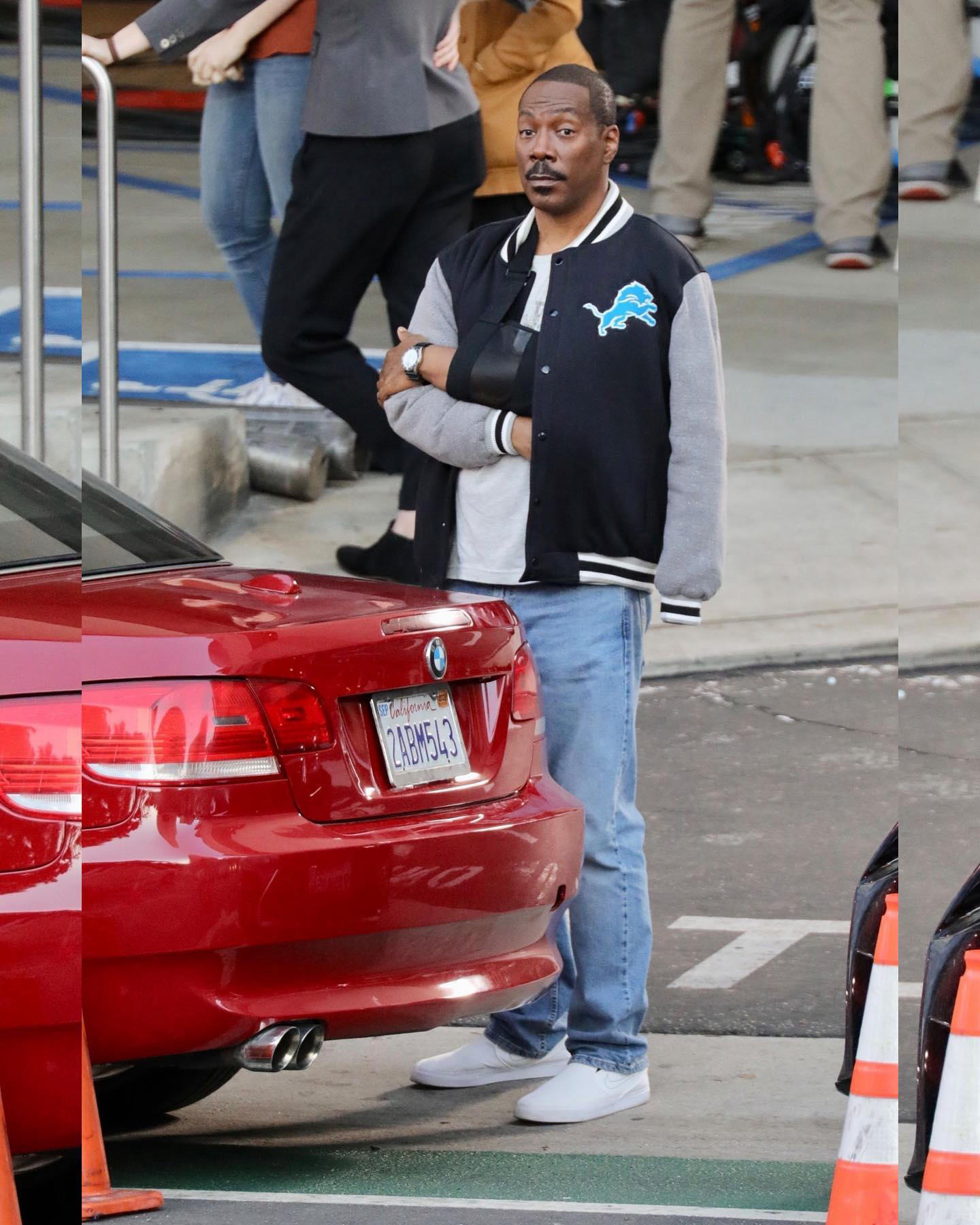 Just Jared - Eddie Murphy and Taylour Paige get to work on the set of the new “Beverly Hills Cop” se
